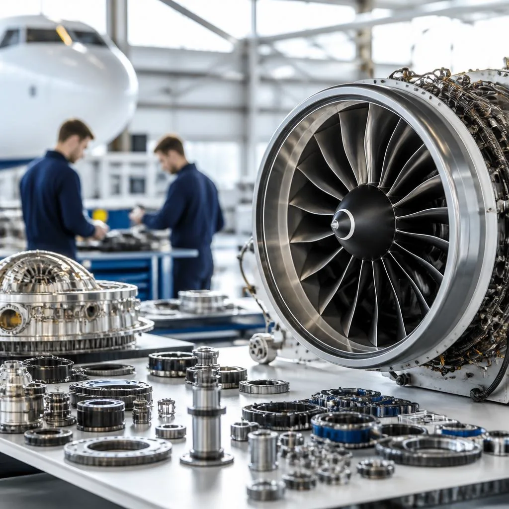 Aircraft engine and precision components in a maintenance facility